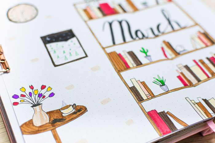details-couverture-bullet-journal-mars-2022-plan-with-me