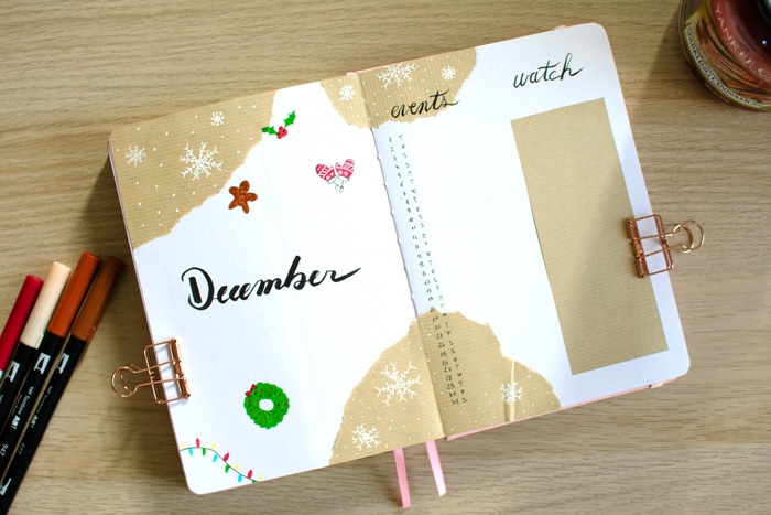 couverture-calendrier-watching-list-bullet-journal-decembre-2022-plan-with-me